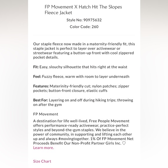 Free People Hit the Slopes Fleece -Hatch collection, size XS - NWT - Picture 5 of 12